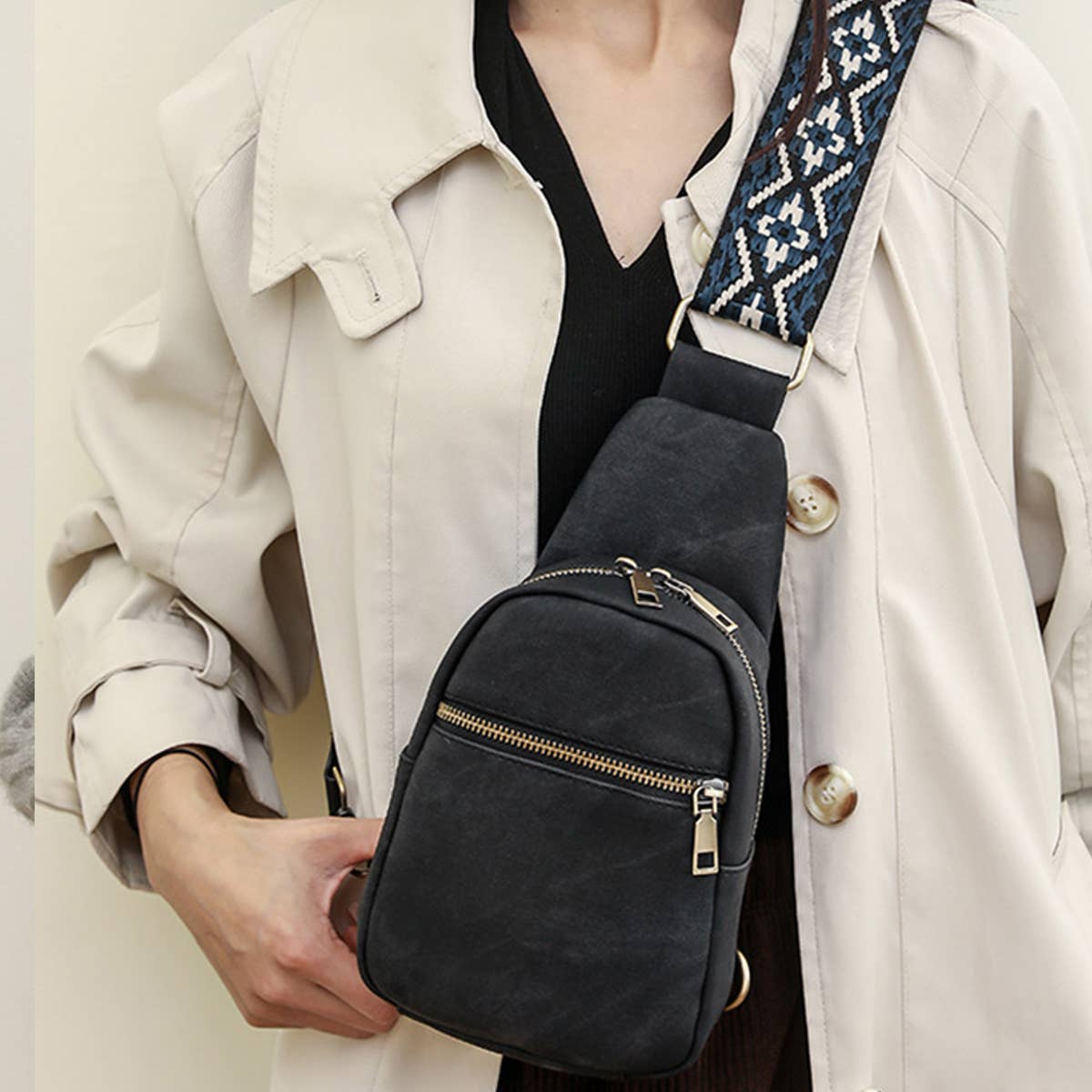 NEW CASUAL VERSATILE WAIST BAG CROSSBODY BAG_CWAB2871