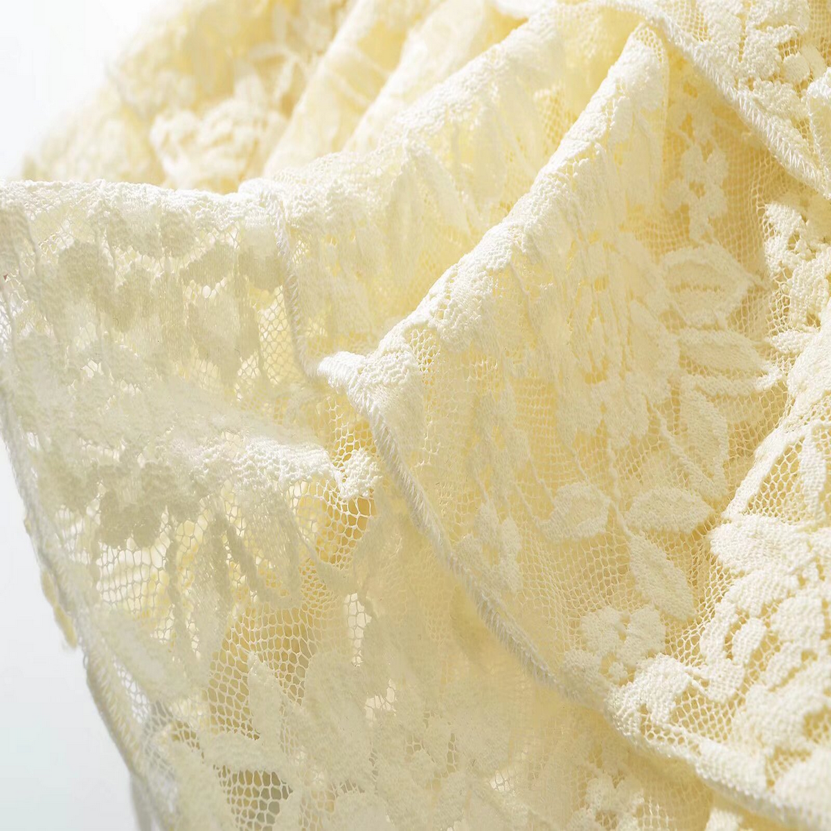 Lace Trim Skort for Women, French Casual Style