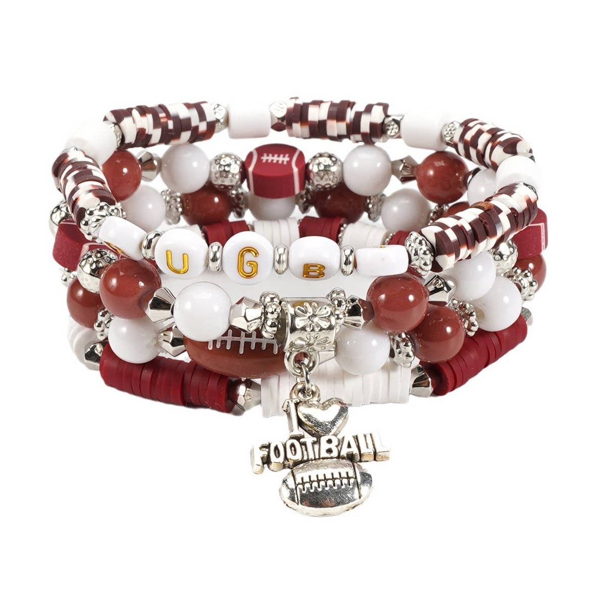 CWMM10450_SPORTS CHARM BRACELET SET BASKETBALL FOOTBALL