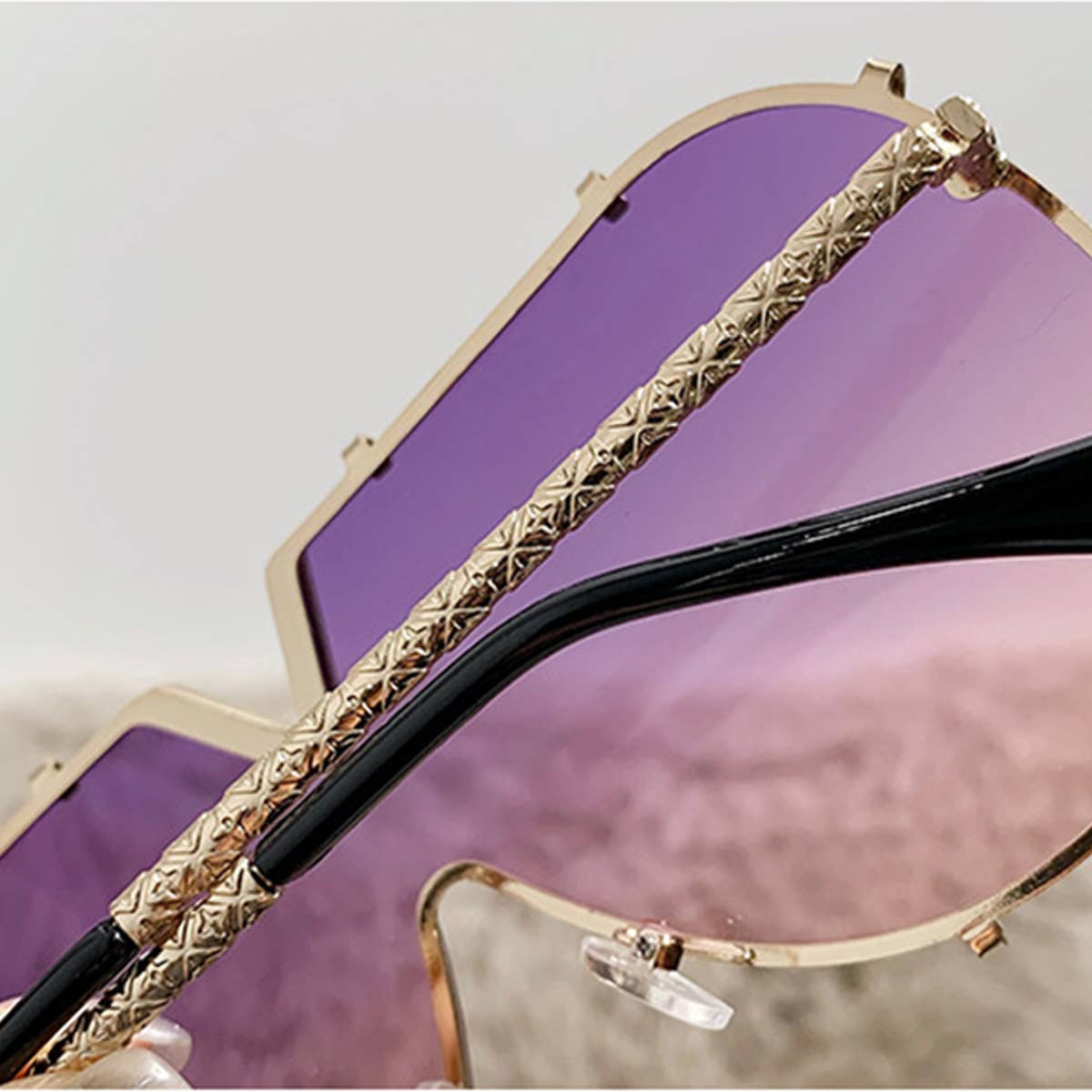 METAL FRAME ONE-PIECE LENSES SUNGLASSES