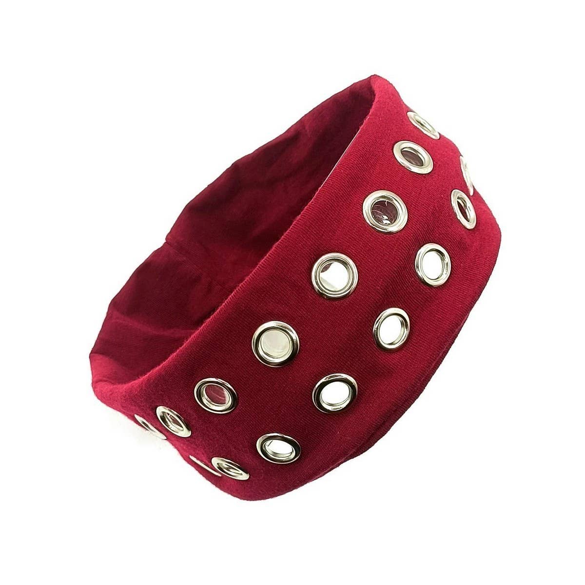 Elastic Fabric With Eyelets Punk Headwrap