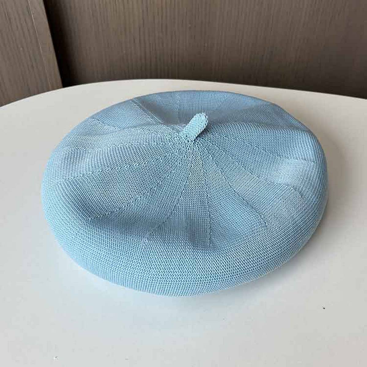 KNITTED ICE SILK BREATHABLE SOLID COLOR BERET_CWAB2901