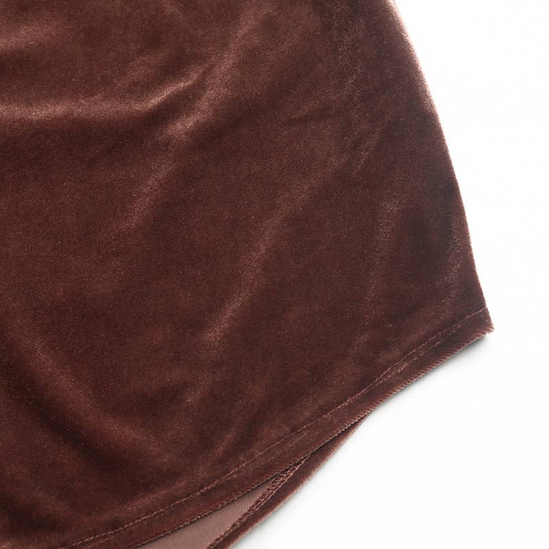 LONG SLEEVE LAPEL VELVET SINGLE-BREASTED SHIRT