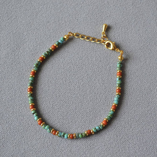 VINTAGE OIL PAINTING MAILLARD BEADED BRACELET