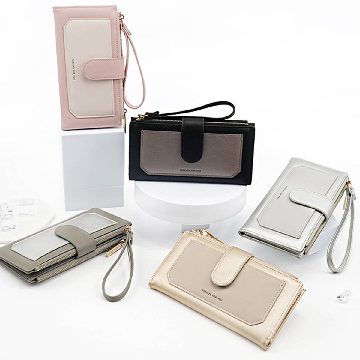 WOMEN FASHION MAGNETIC BUCKLE PRINTED WALLET_CWAB1255