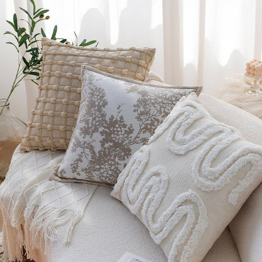Cream Sofa Cushion Cover for Living Room & Bedroom