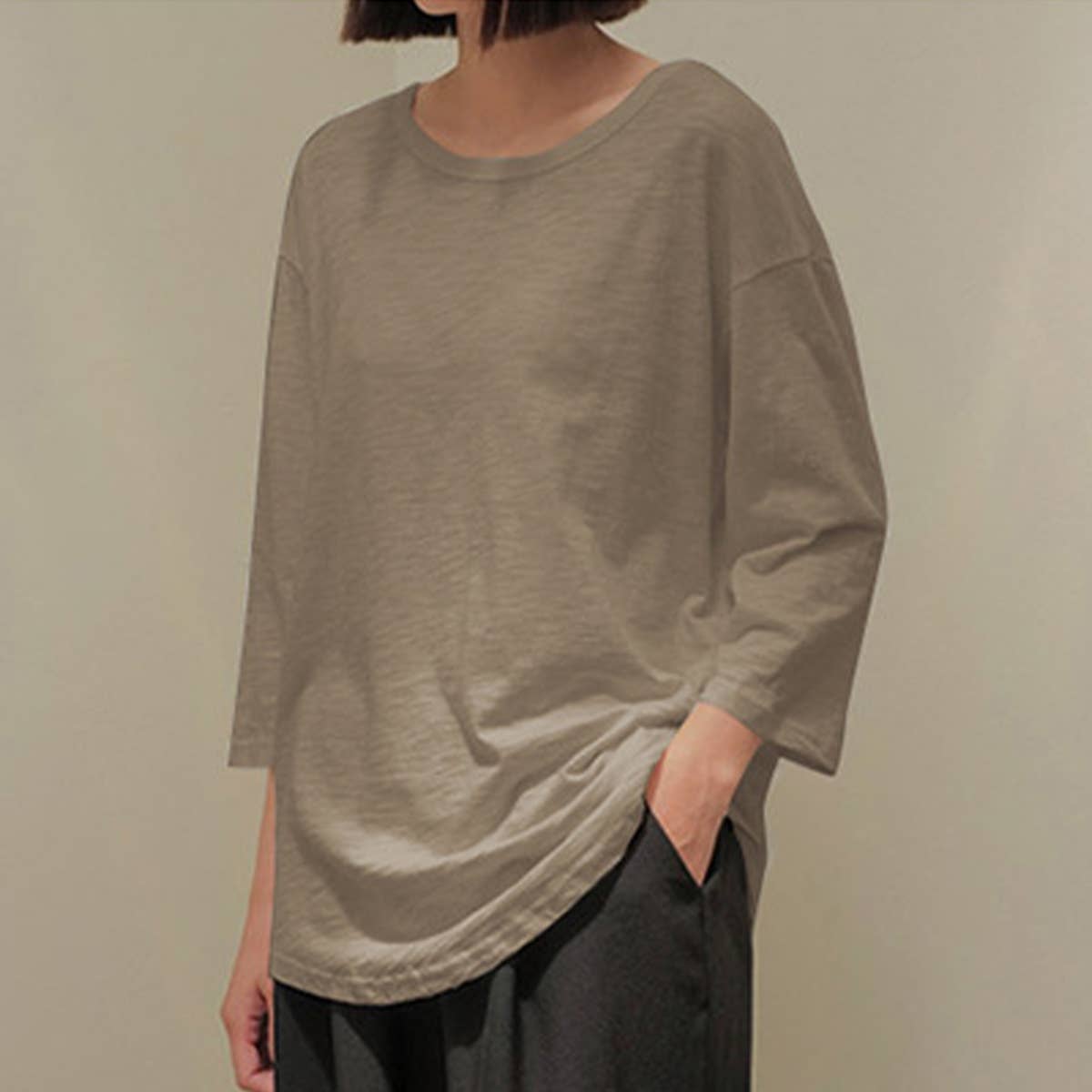 IMITATION LINEN PURE COTTON COMFORTABLE BLOUSE
