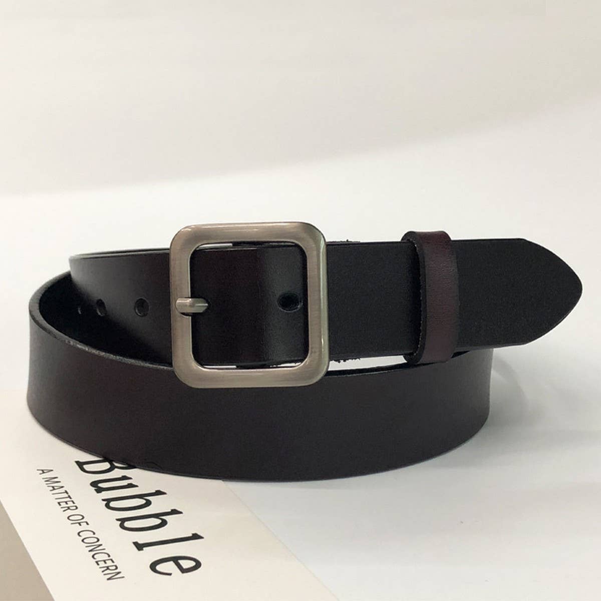 SQUARE BUCKLE SIMPLE TRENDY BELT_CWABE0597