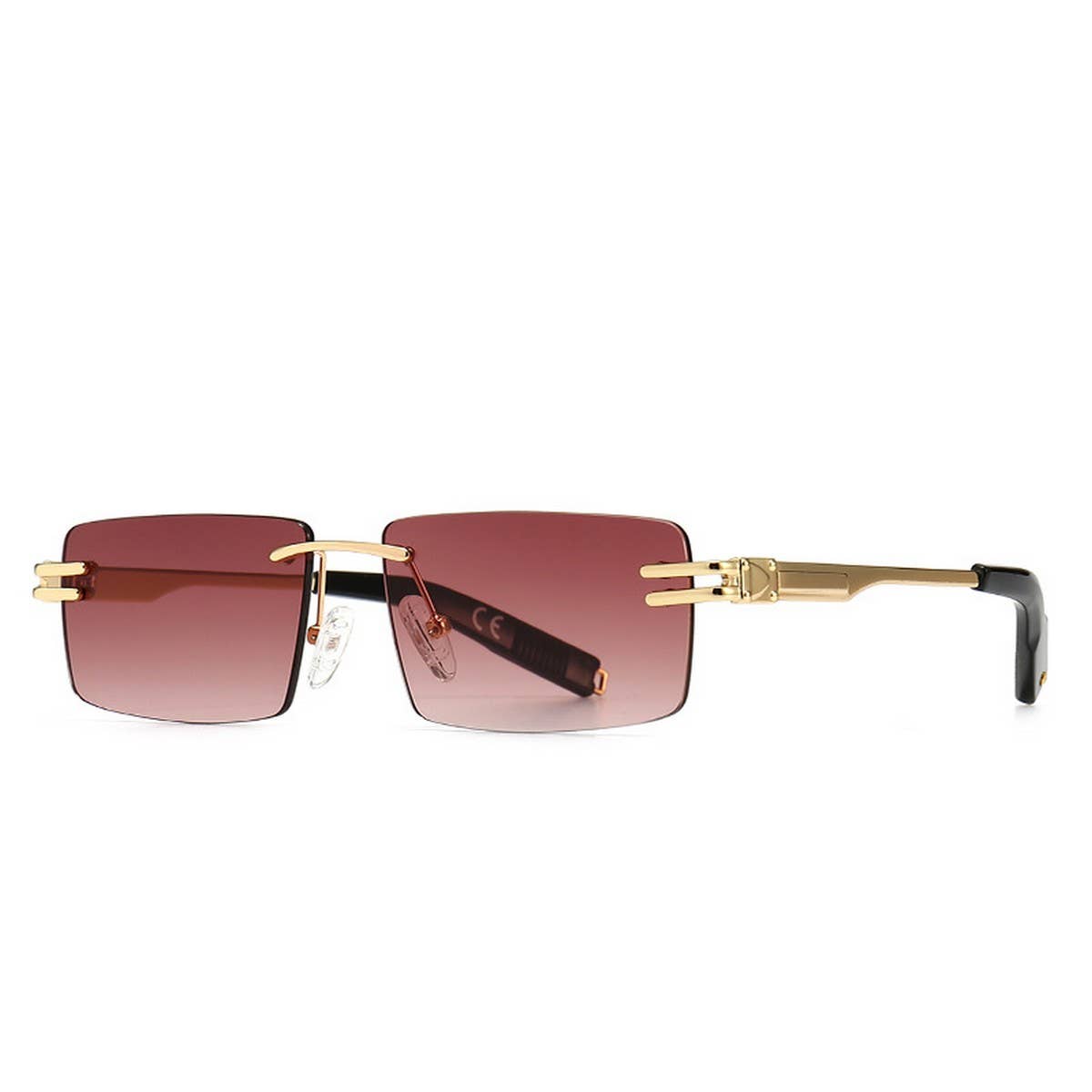 MODERN RETRO SQUARE FRAME NARROW SUNGLASSES