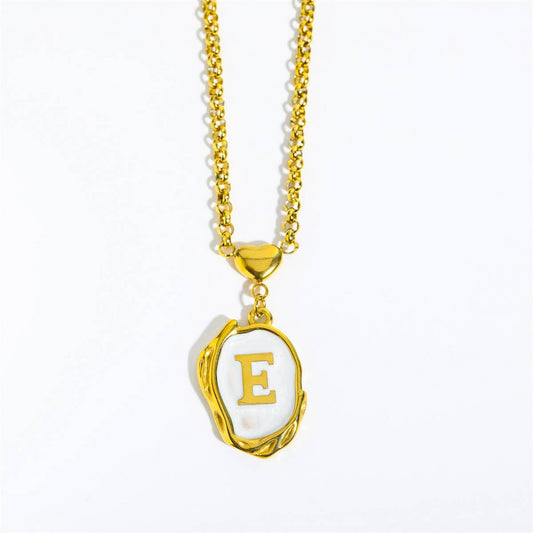NEW 26 LETTERS OIL DROP THREE-DIMENSIONAL NECKLACE