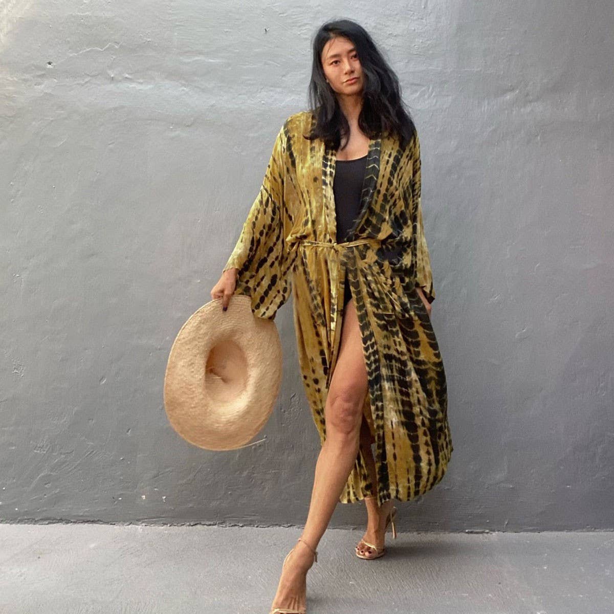 Tie-Dye Beach Cover-Up Cardigan Bikini Sunscreen