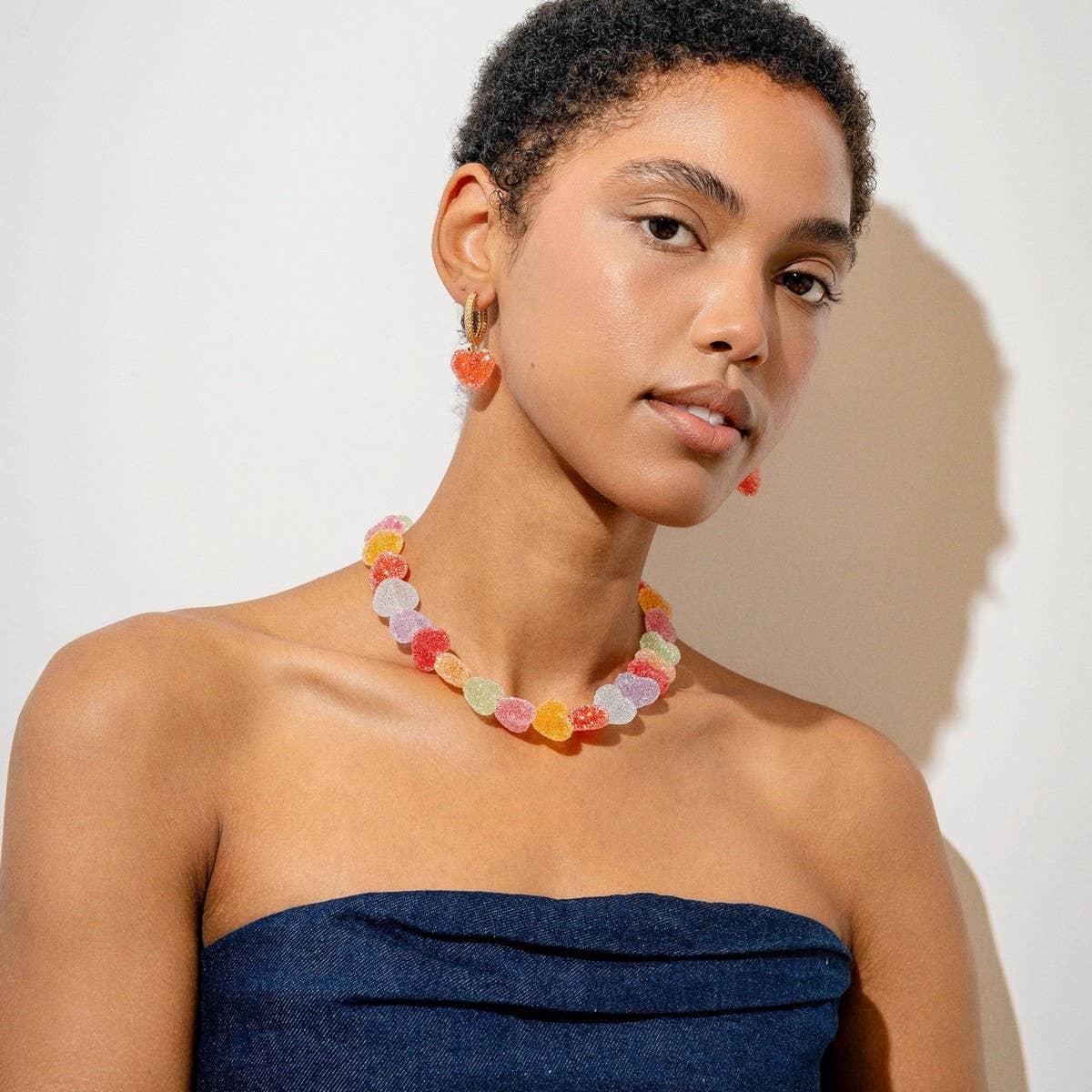 Candy Heart Resin Necklace ??Cute & Colorful Chic_CWMM6958