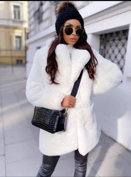 Fluffy, Warm, Elegant, Casual And Loose Coat