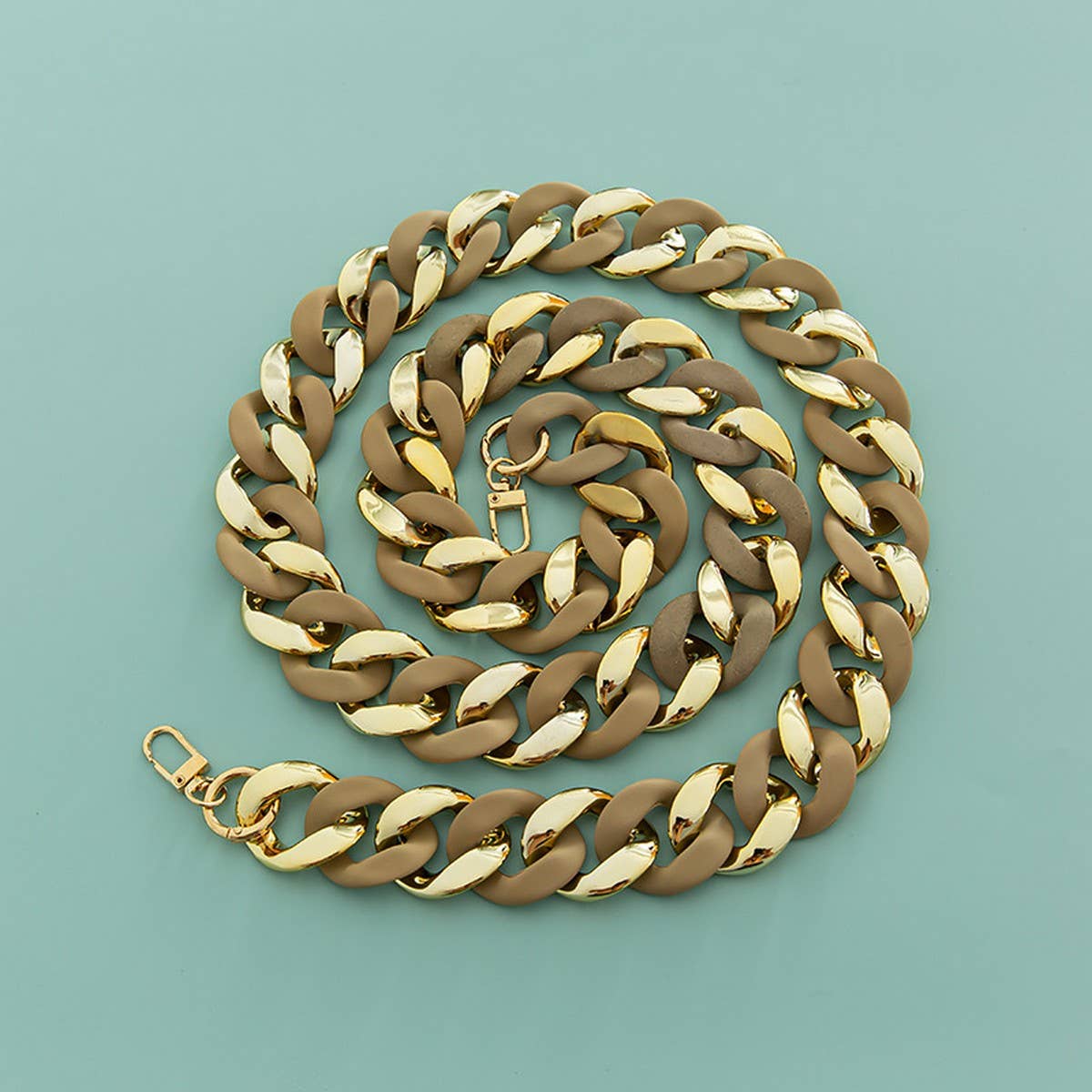 Large Resin Acrylic Bag Chain, Wide Strap_CWMM5065