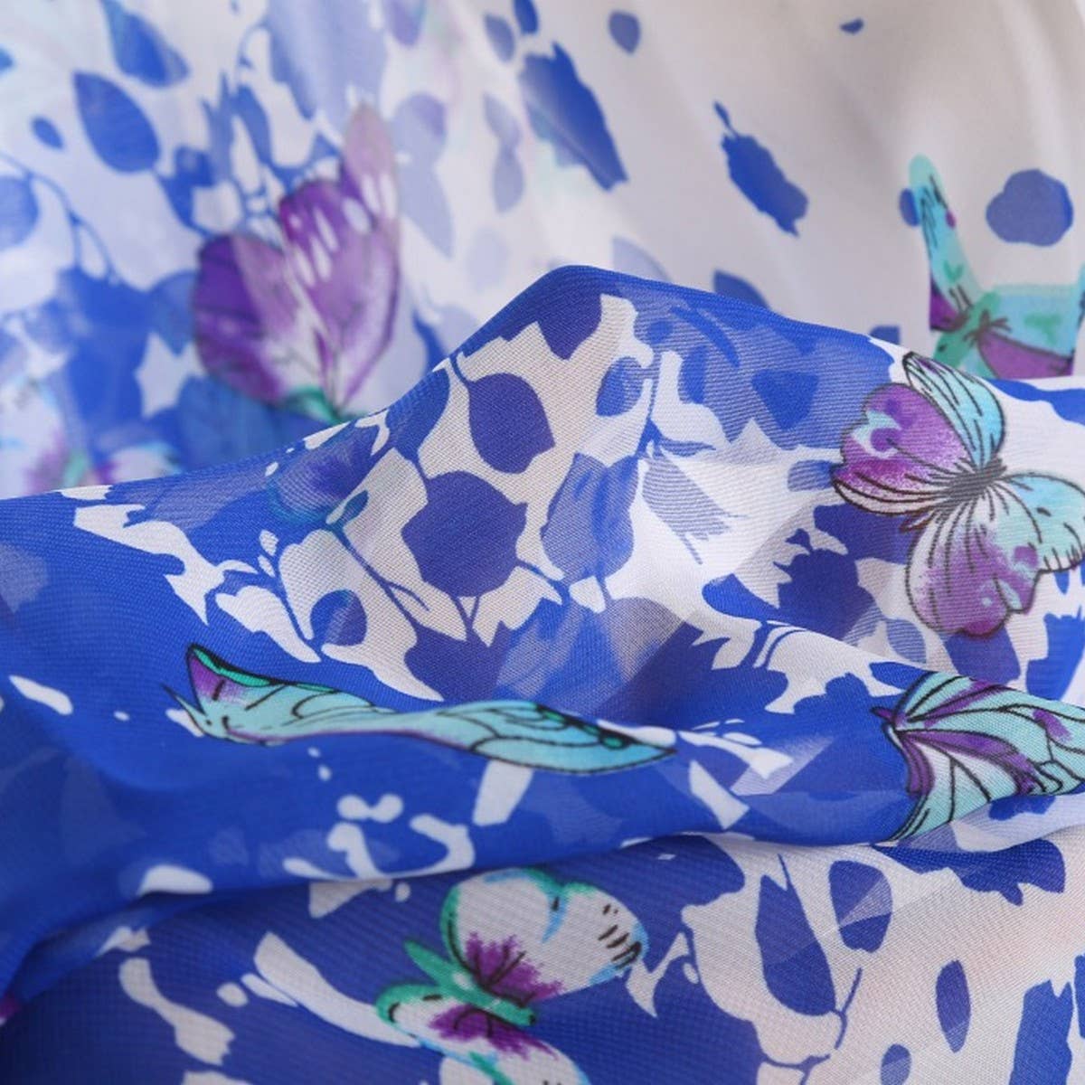 BUTTERFLY PRINT OPEN FRONT KIMONO CARDIGAN_CWASC0791