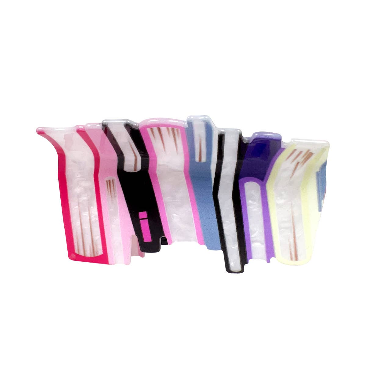 Corrugated acrylic color-blocking book hairpin