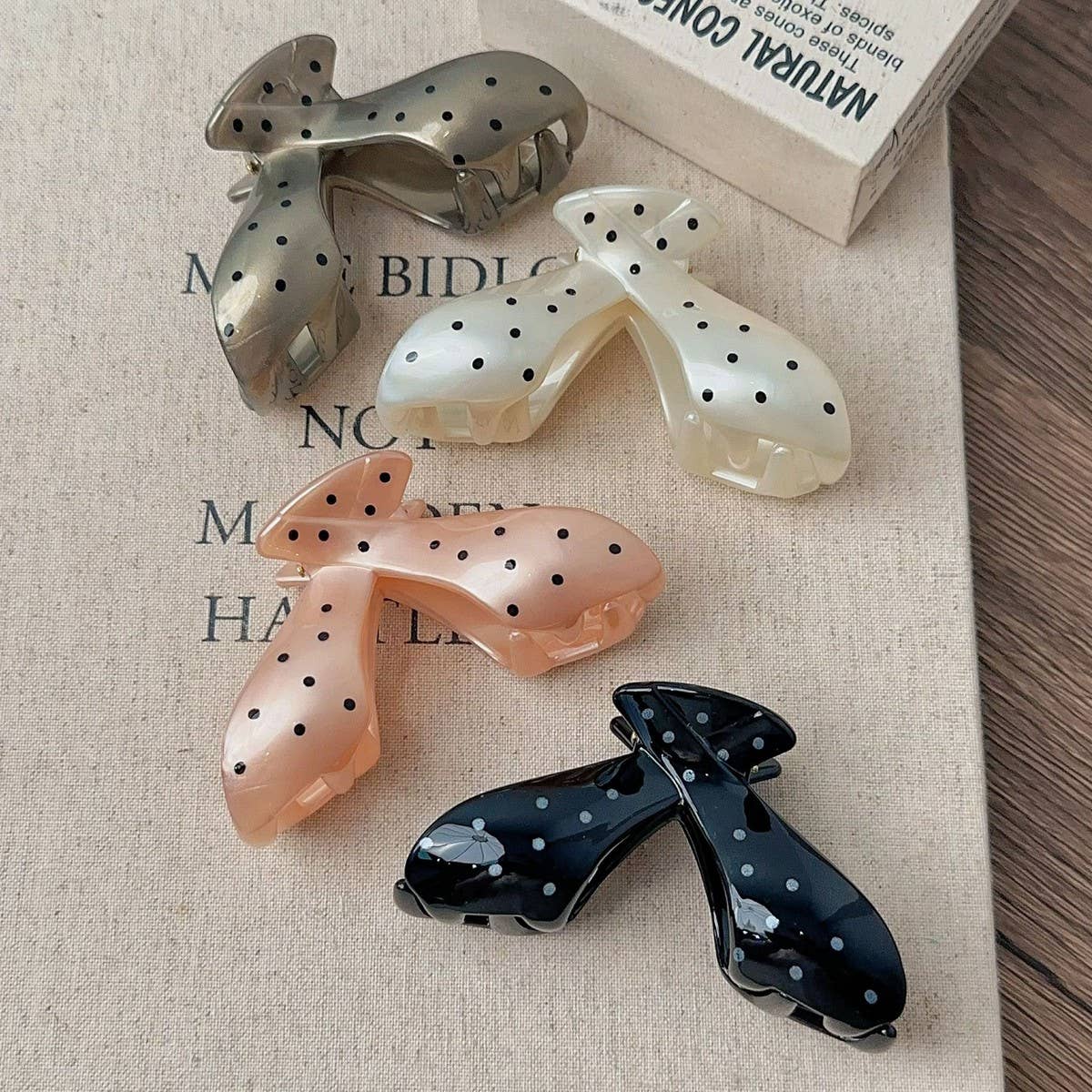 FRENCH POLKA DOT NEW HIGH-END HAIR CLIP