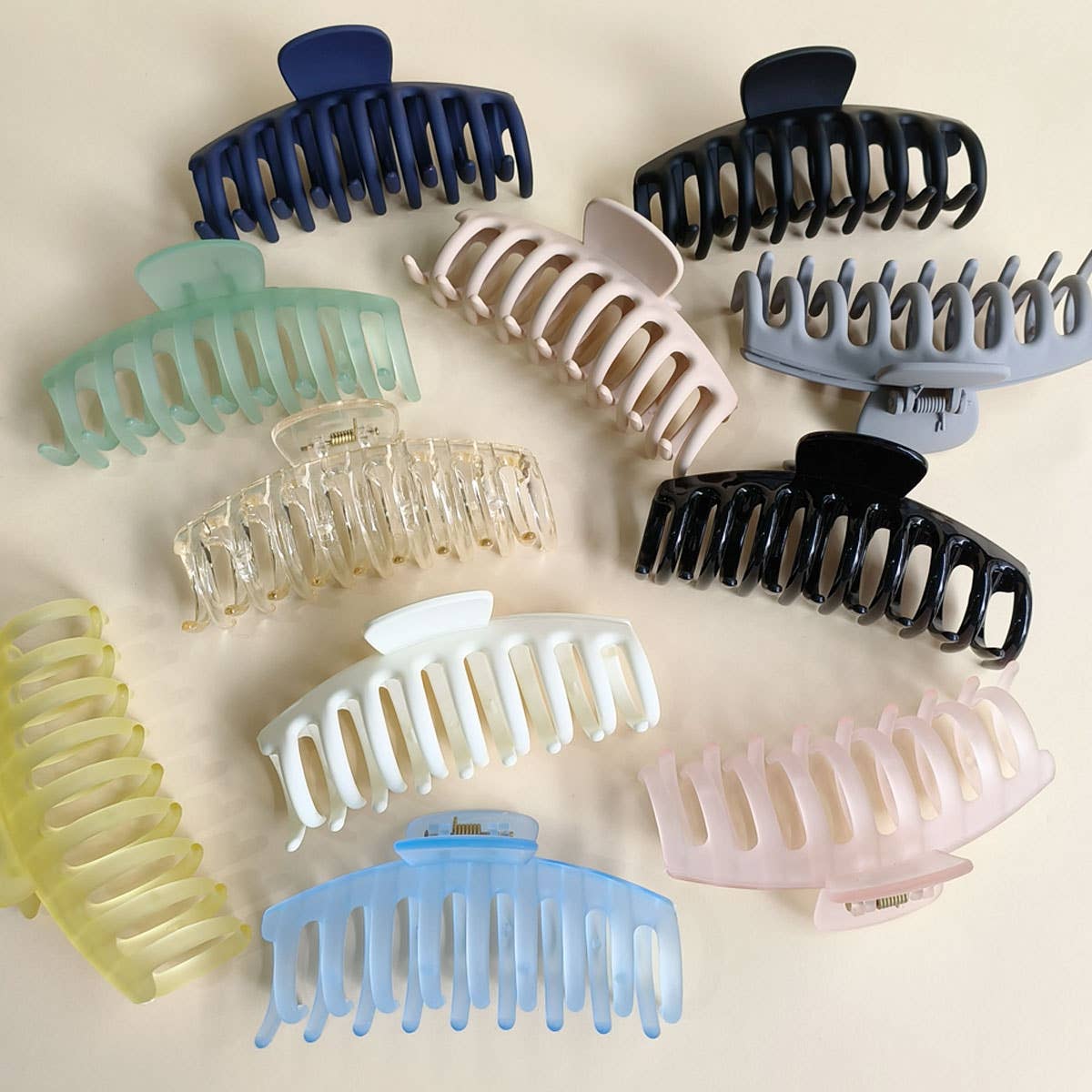 4.3" Matte PS Plastic Hair Claw Clip, Strong Hold_CWAHA0090
