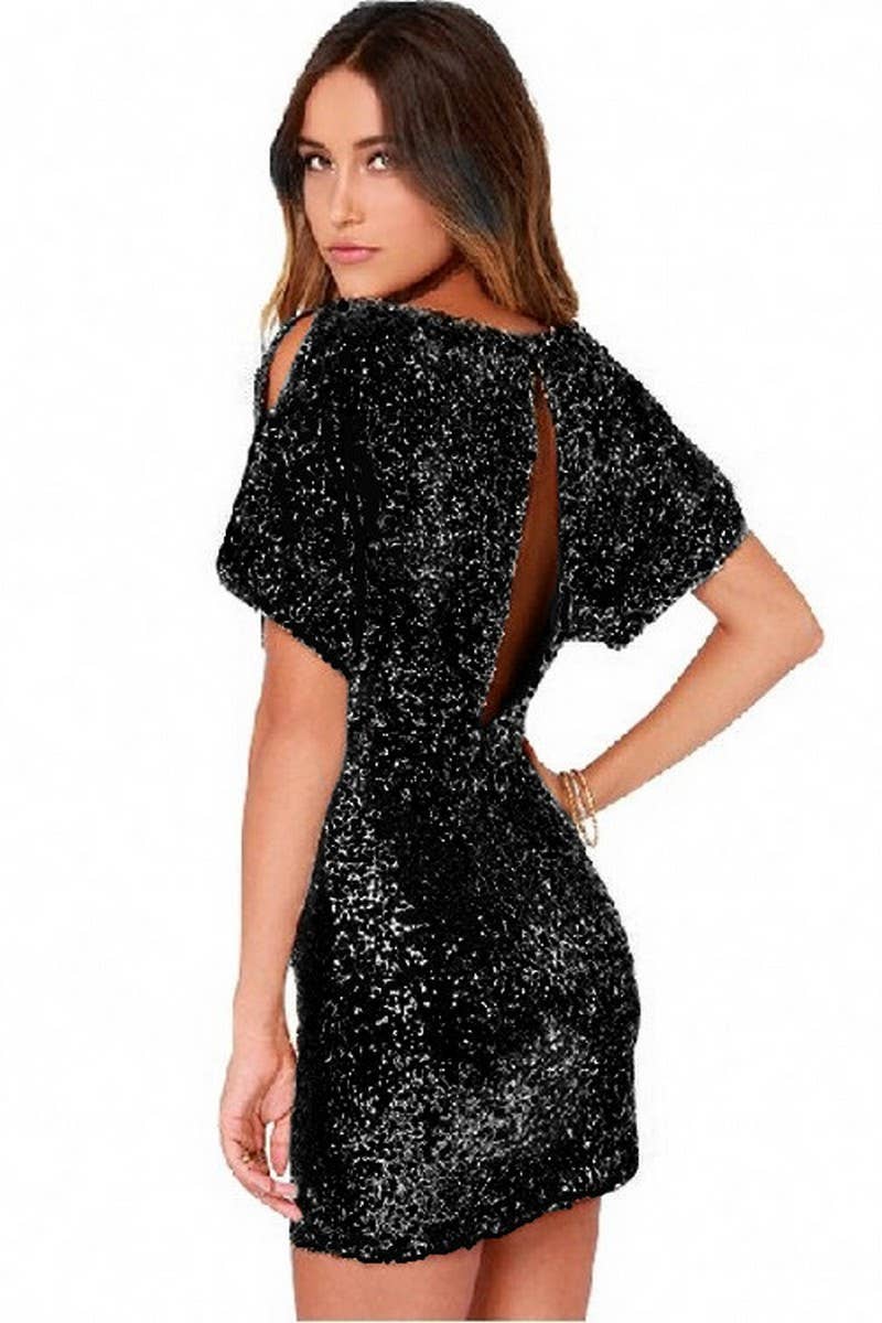 CWDSD6837_SEQUINED SEXY NIGHTCLUB SLIT BACKLESS DRESS