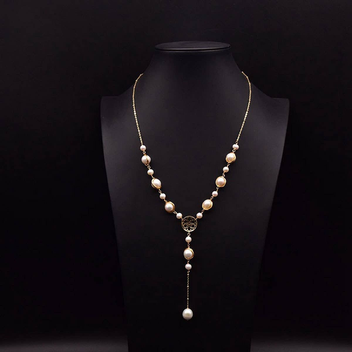 LONG BRAIDED FRESHWATER PEARL SWEATER NECKLACE