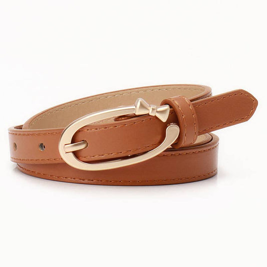 Versatile and simple alloy small bow buckle belt