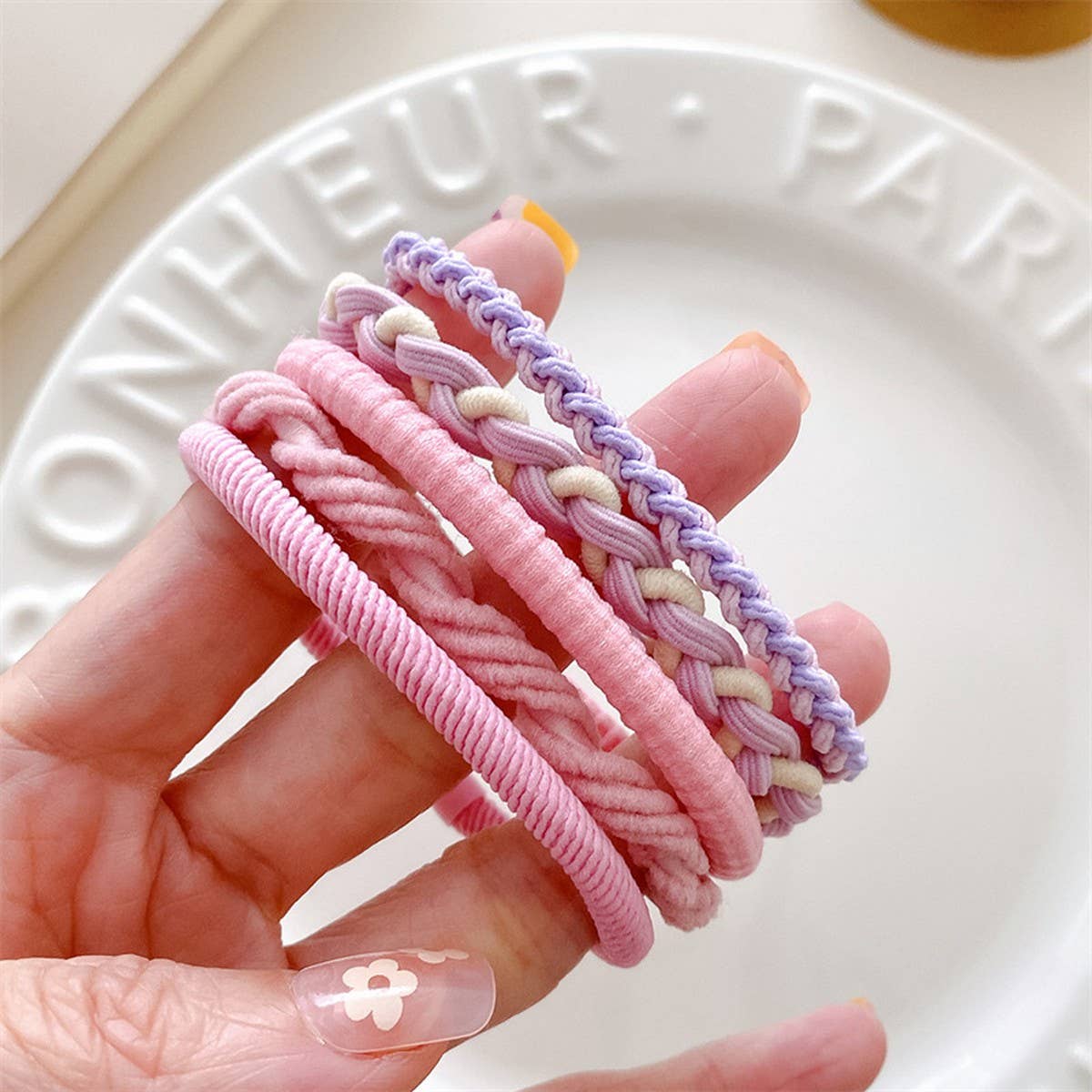 CANDY COLOR HAIR TIES 5-PIECE SET_CWAHA1133