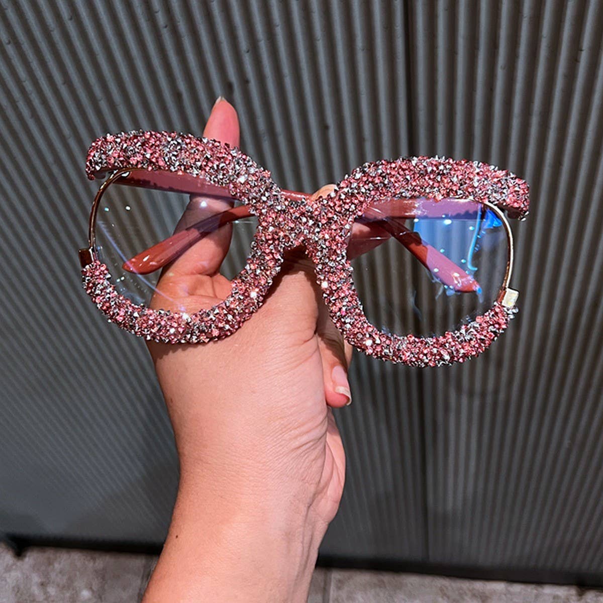 LARGE FRAME FASHIONABLE DIAMOND GLASSES