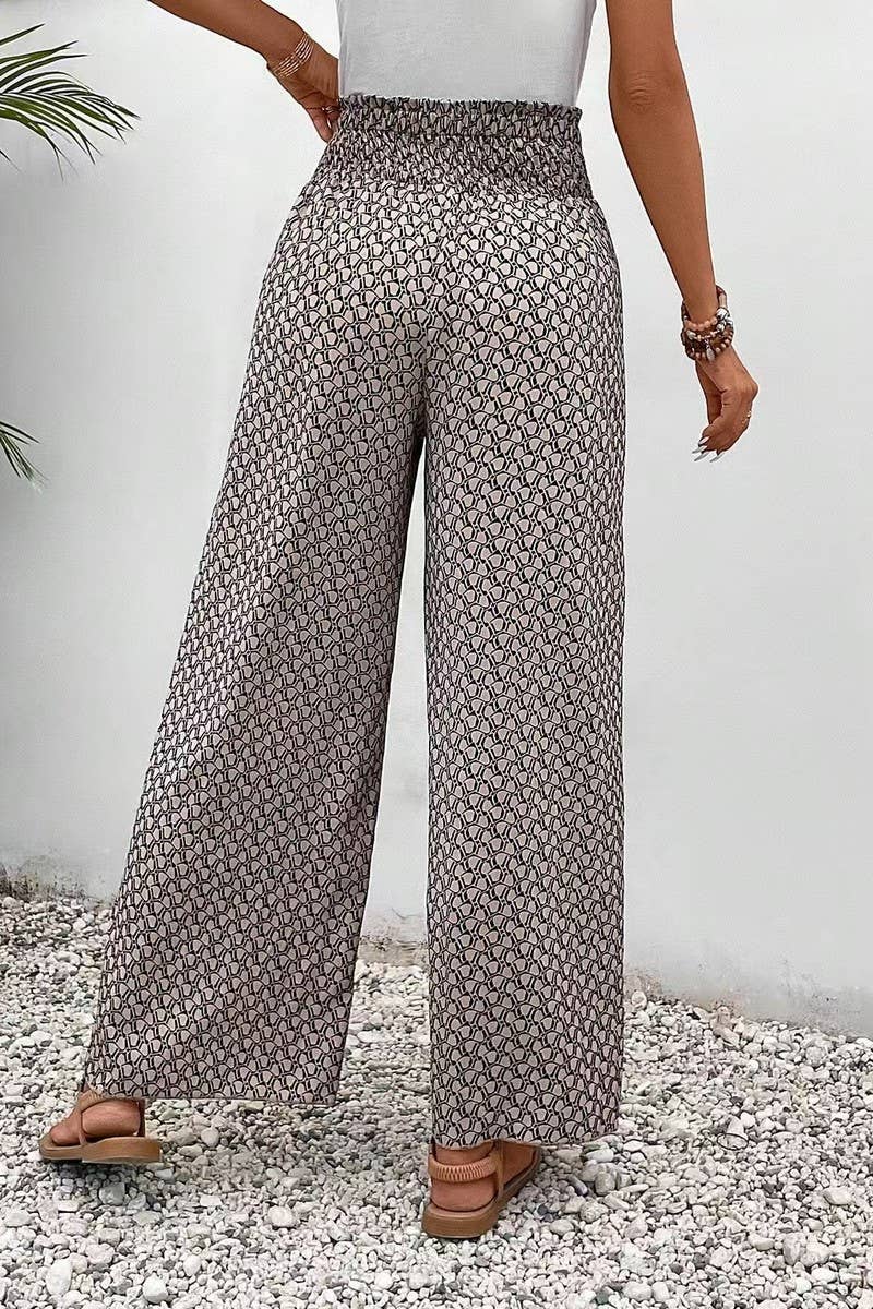 CWBLP2061_FLORAL SIDE SLIT WIDE LEG SKIRT PANTS