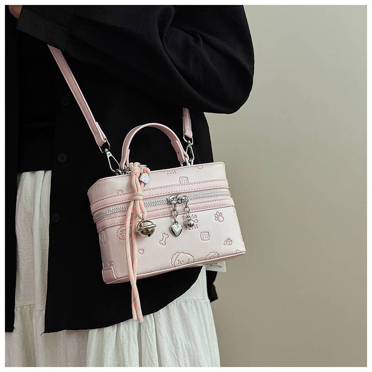 color-blocking versatile single-shoulder box bag