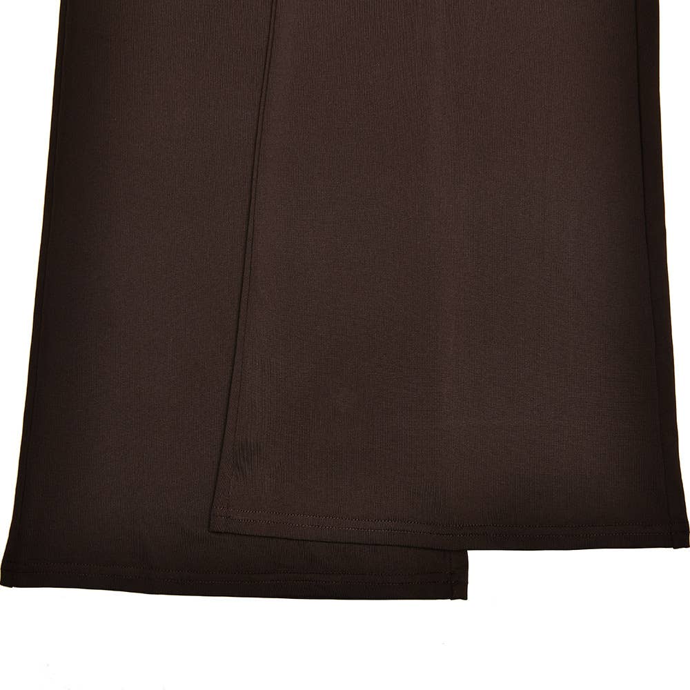 Off-the-shoulder top flared pants suit