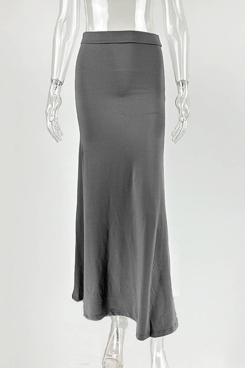 CWBLS0425_SOLID COLOR SEXY PEACH HIP-WRAPPED LONG SKIRT