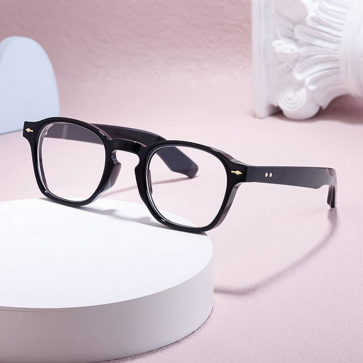 FASHIONABLE PLAIN ROUND FRAME PLAIN GLASSES