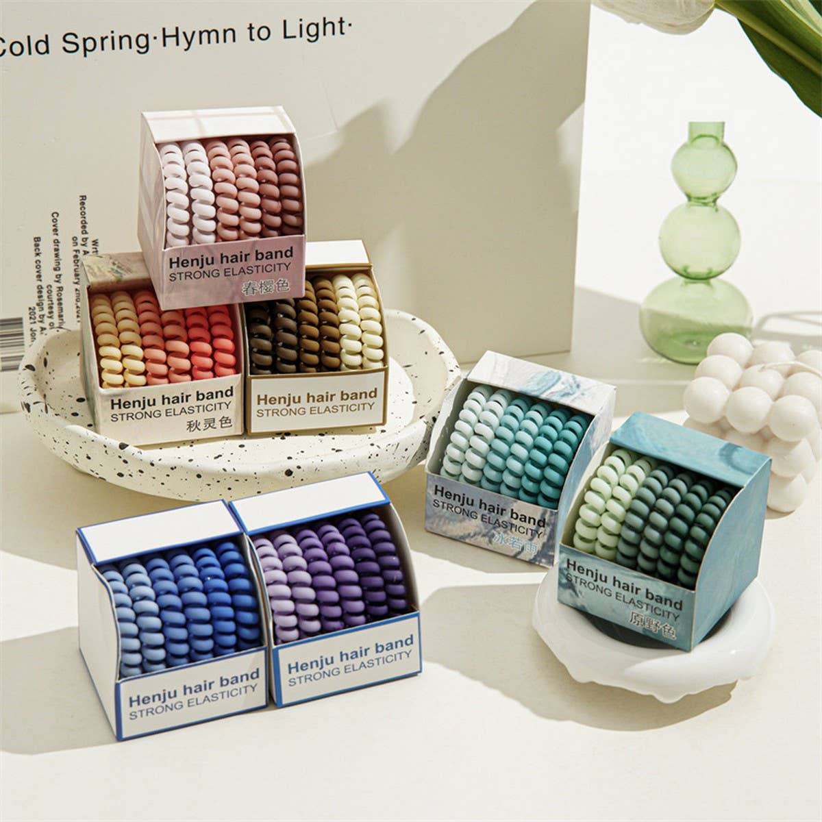 HIGH ELASTIC FROSTED PHONE CORD HAIR TIES_CWAHA1122