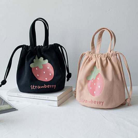 Canvas Lunch Bucket Tote Bag for Students_CWAB5670