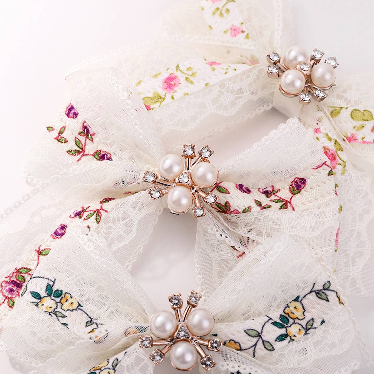 CHILDREN'S LACE MESH BOW HAIRPIN