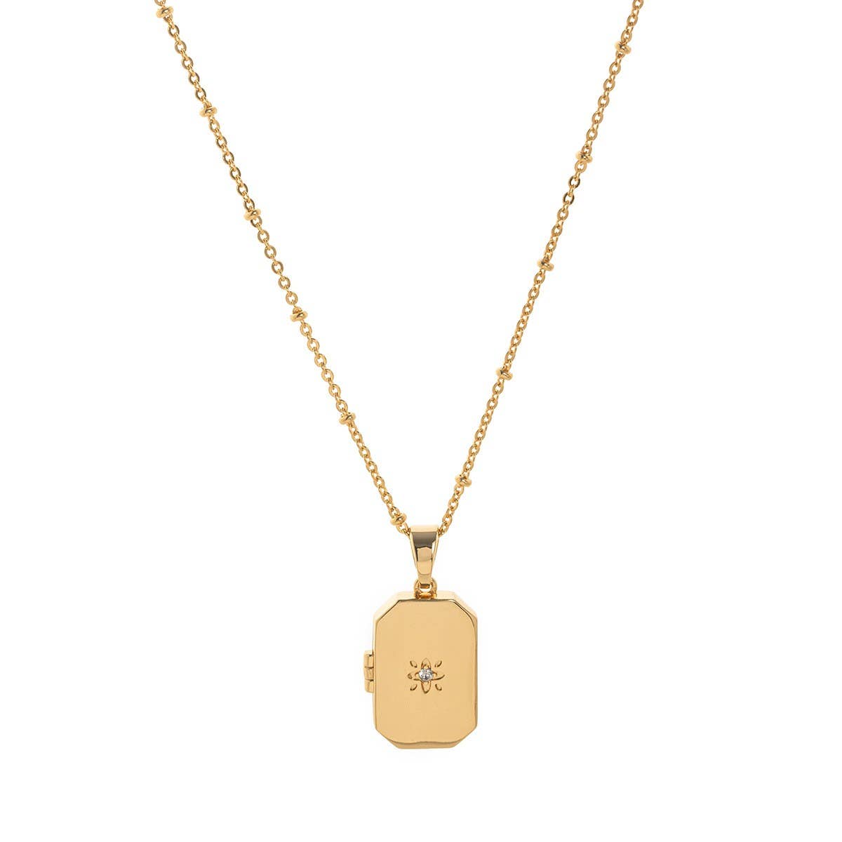 Heart Locket Oval Photo Necklace Gold Plated