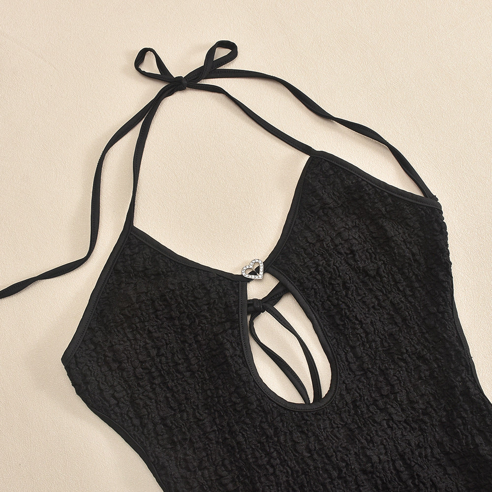 Halter Neck Backless Hollow Sexy Bodycon Dress