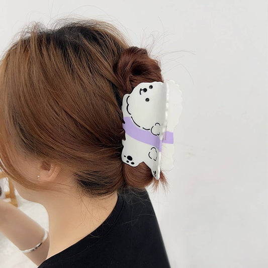 CUTE BICHON FRISE DOG HAIR CLIP