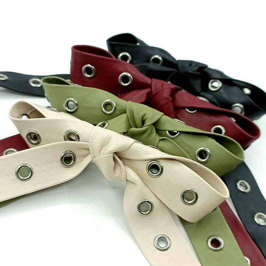 New Elegant AncoraRed Studded Large Bow Clip