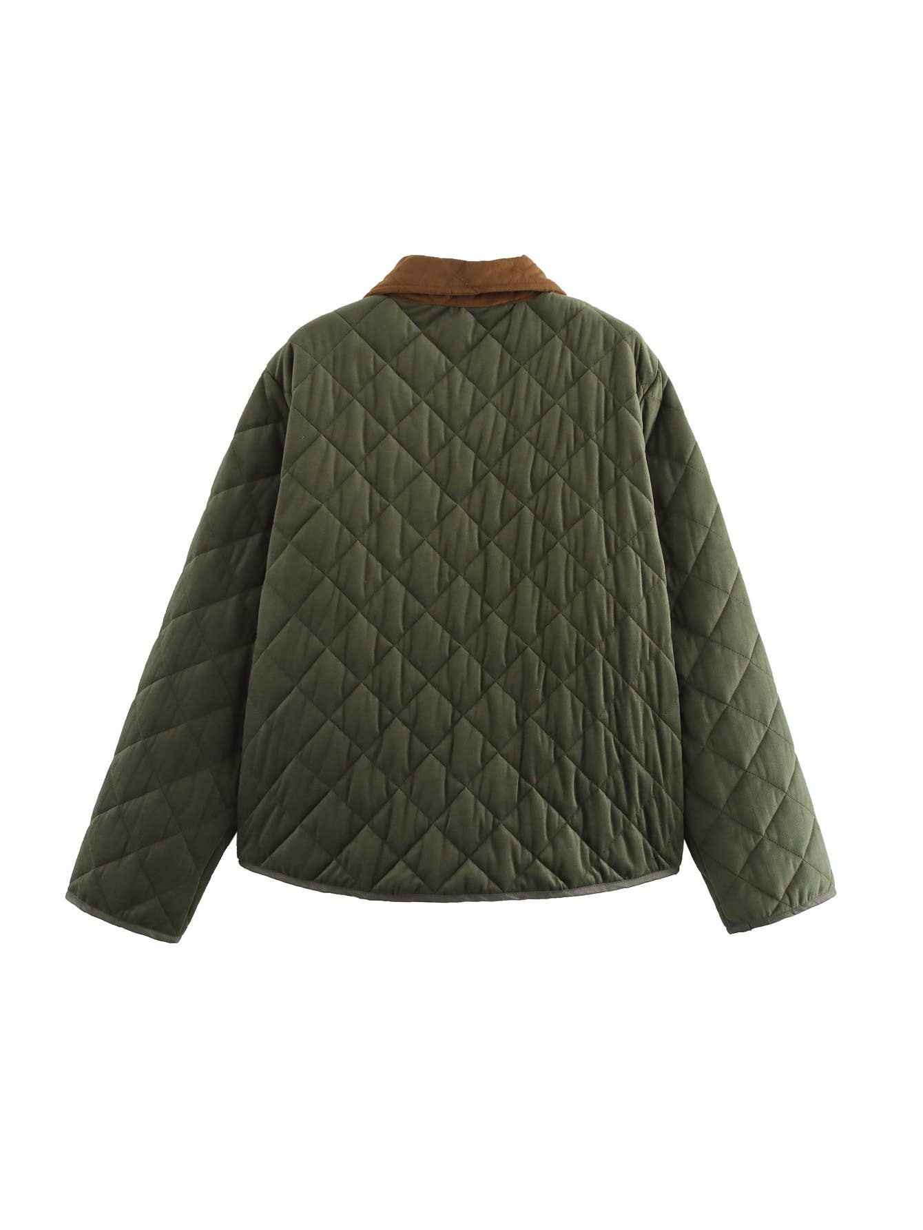 STYLISH QUILTED SUEDE COAT WITH MATCHING COLORS