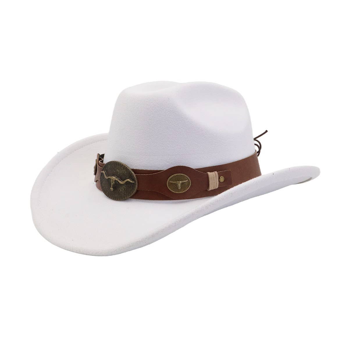New Wool Fedora Hat Western Ethnic Cowboy Style_CWAH04500