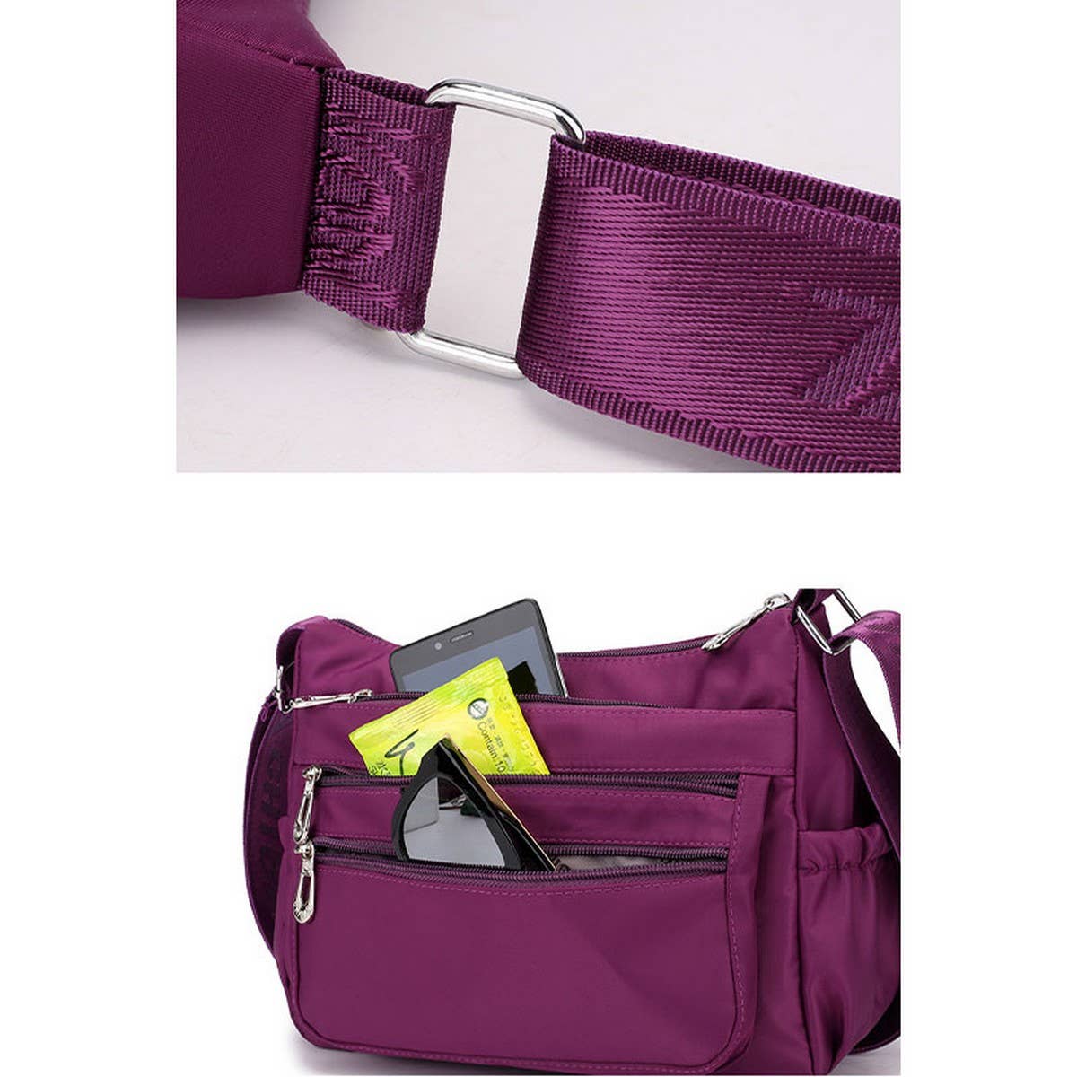 NYLON WATER-REPELLENT CROSSBODY SHOULDER BAG_CWASC1744