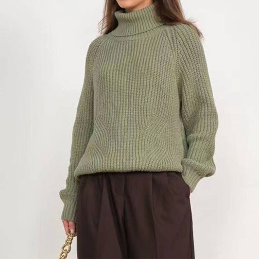 TURTLENECK CASUAL SIMPLE MEDIUM LONG SWEATER