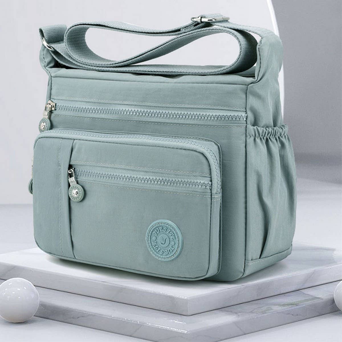 SIMPLE FASHIONABLE NYLON CROSSBODY SHOULDER BAG_CWASC1734