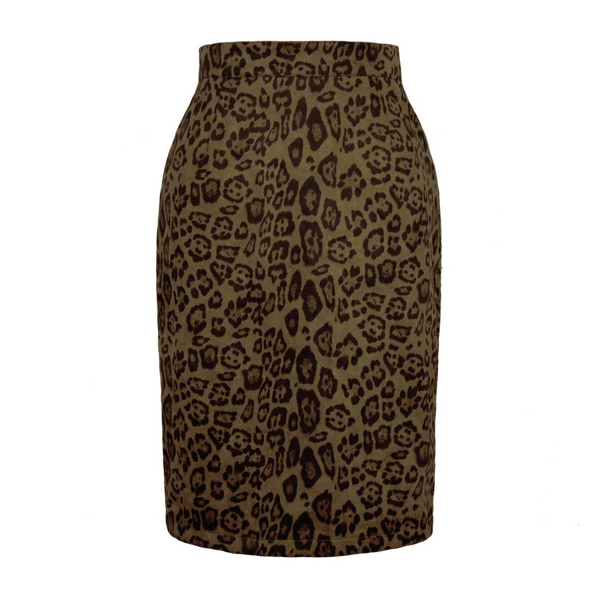 LEOPARD SUEDE SKIRT SEXY PRINTED MIDI SKIRT