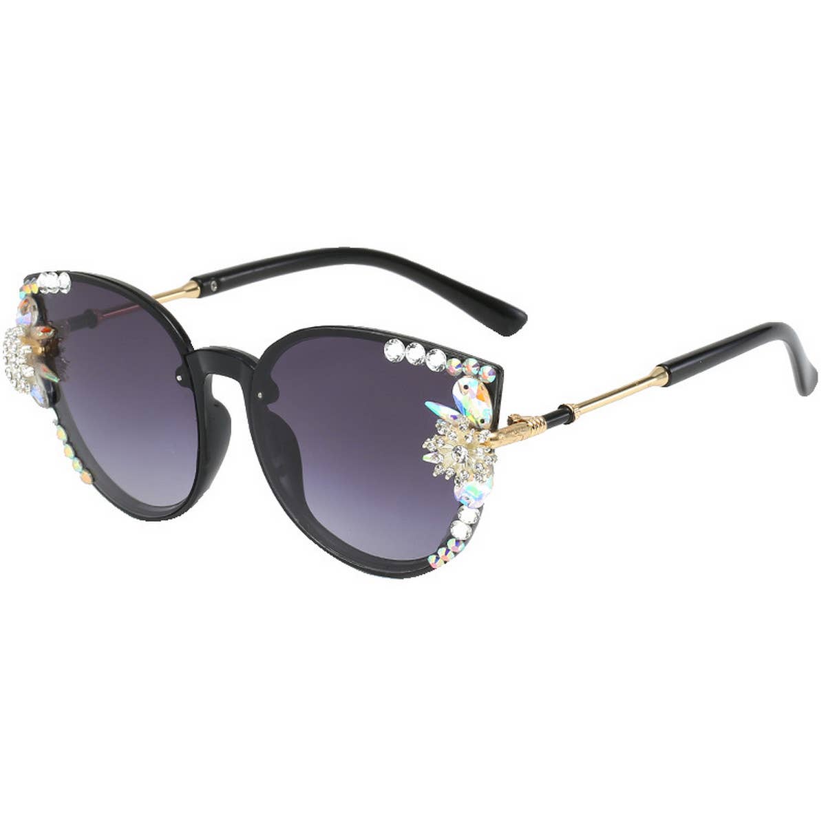 WOMEN FASHIONABLE ANTI-UV RHINESTONE SUNGLASSES