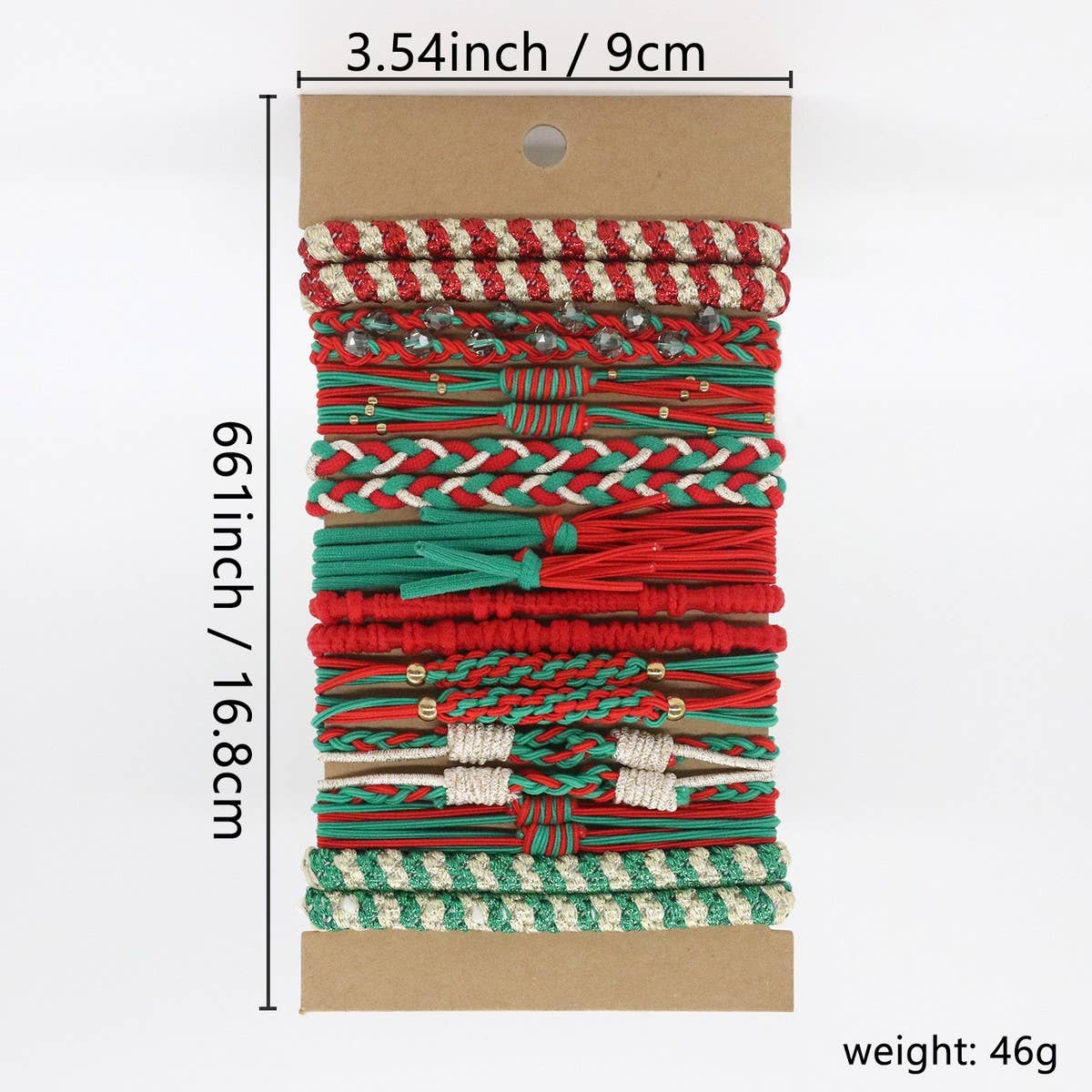 CHRISTMAS NEW CARD SET HAIR SCRUNCHIES