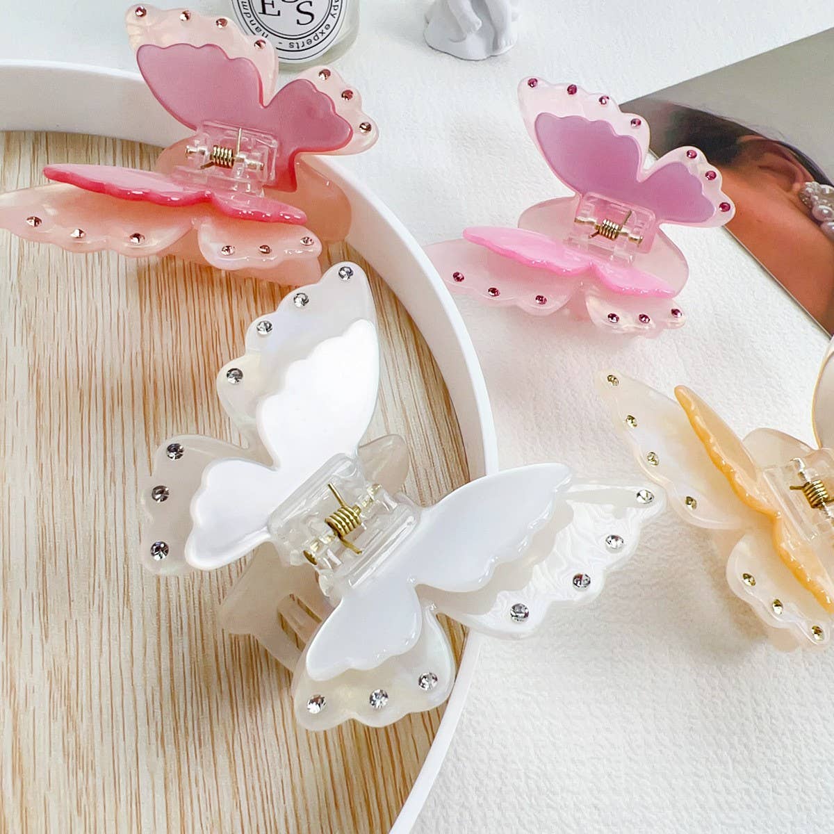 Double Layer Acrylic Butterfly Hair Claw Clip_CWAHA1487