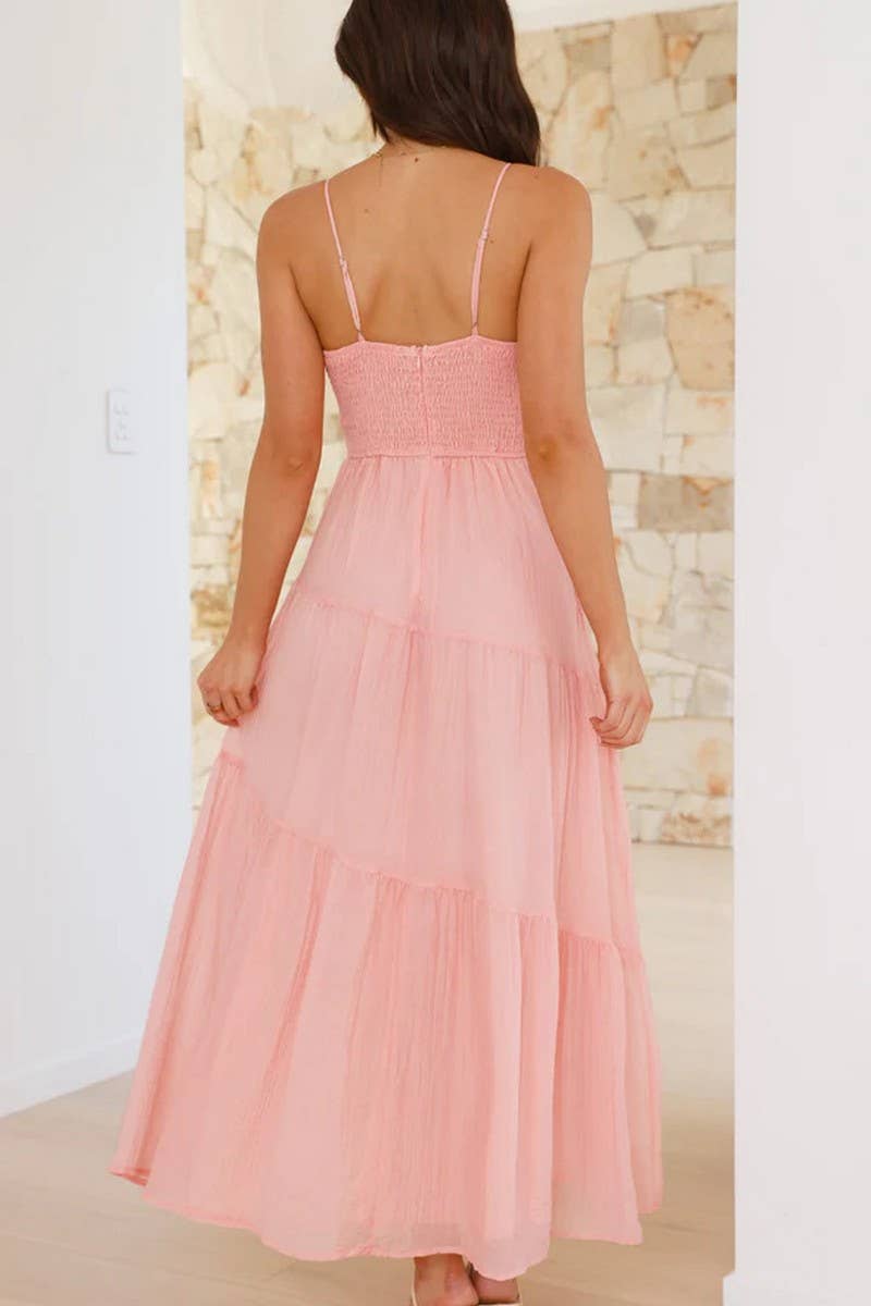 CWDMD5650_SLEEVELESS BACKLESS TIE STRAP MAXI FLARE DRESS