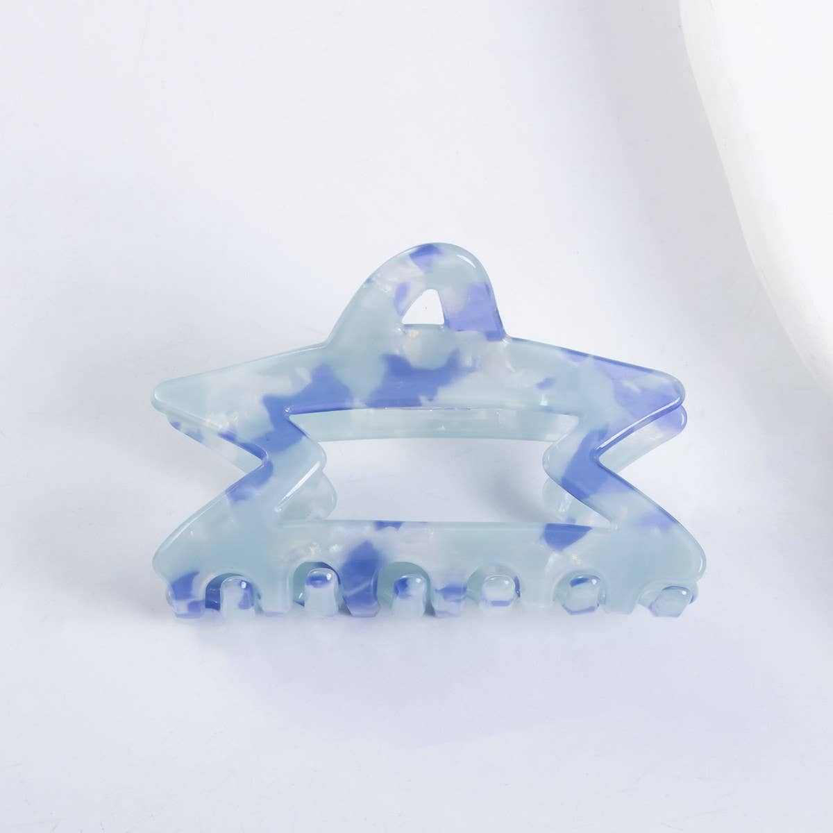 CWAHA1435_GLAMOUR TRANSPARENT STAR HAIR CLAW CLIP